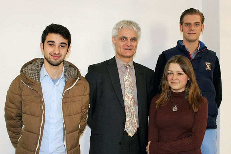 Axel Donald Sauer with Globe College Students